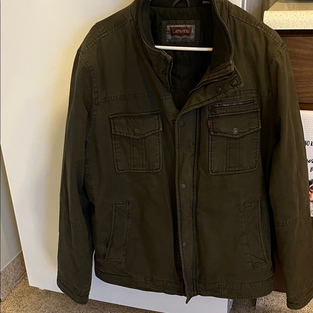 Levi's Men's Dark Green Military Jacket